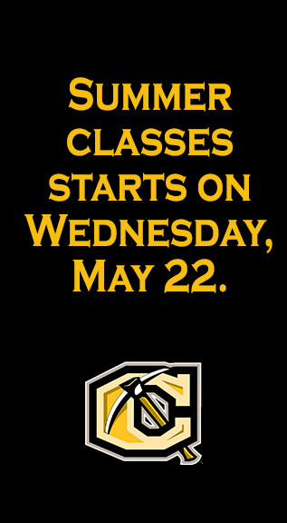 Summer Classes start on Wednesday May 22