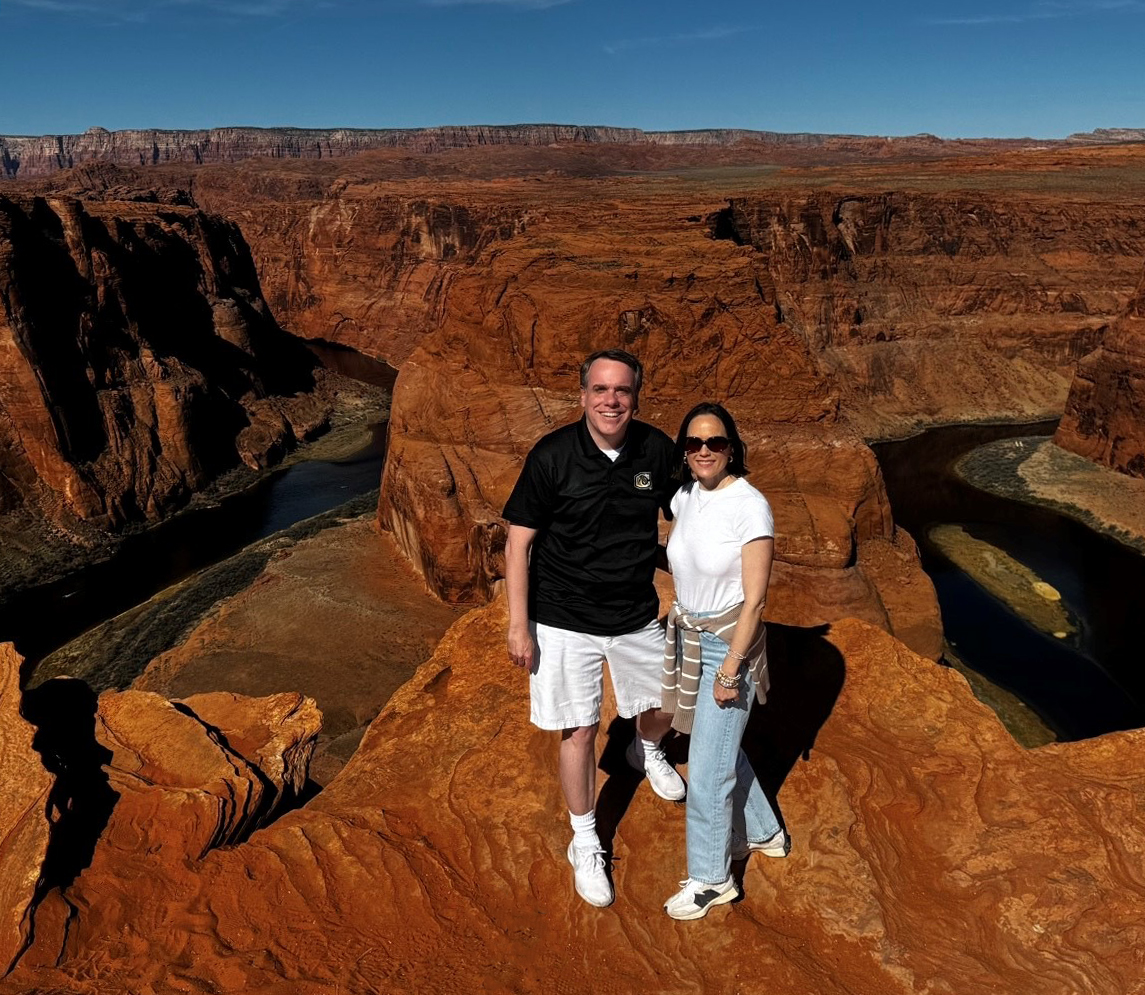 Dr. Hunt and wife Jenifer at Horseshoe Bend, Arizona