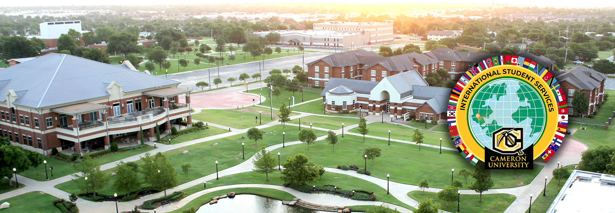 Cameron Students posing for a picture on Campus