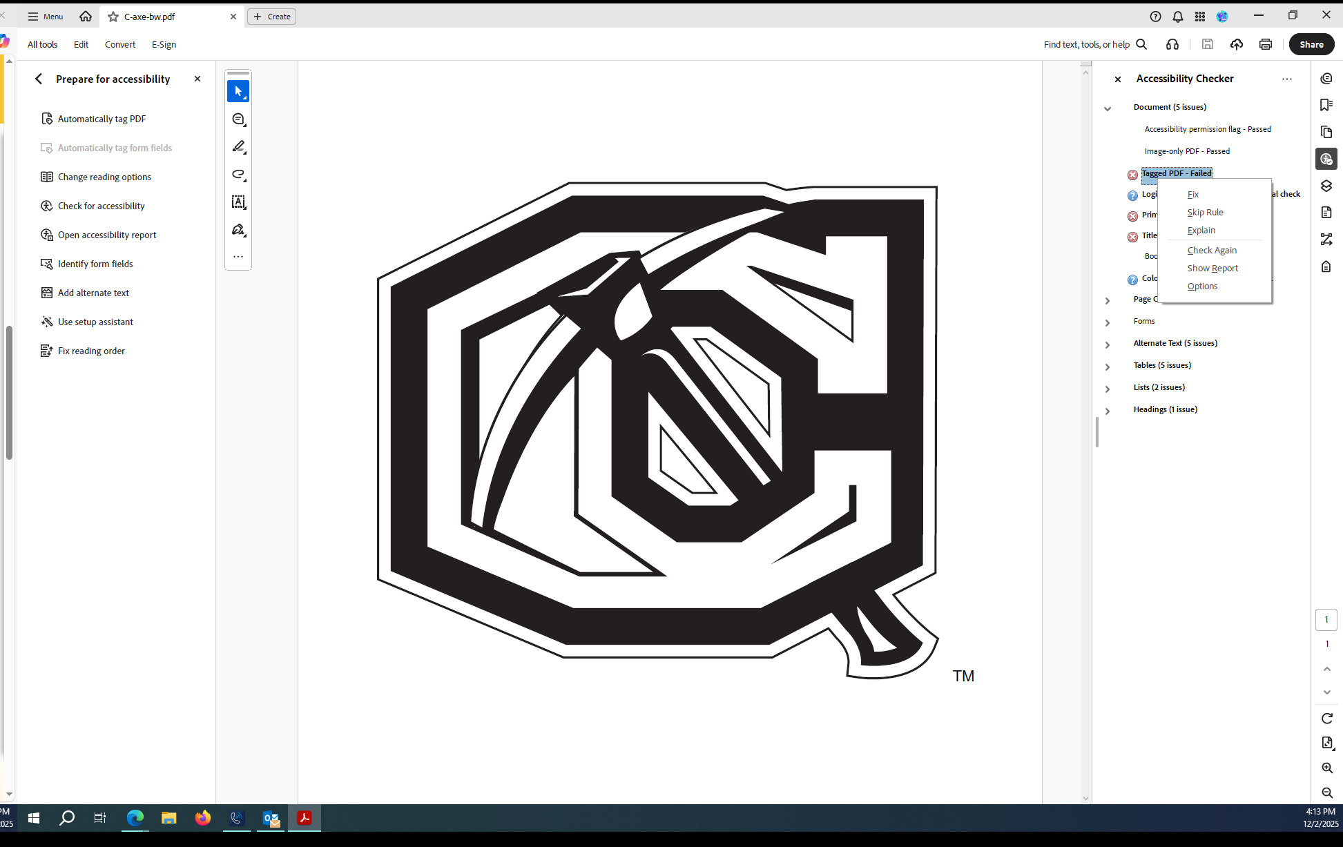 fix an error screenshot