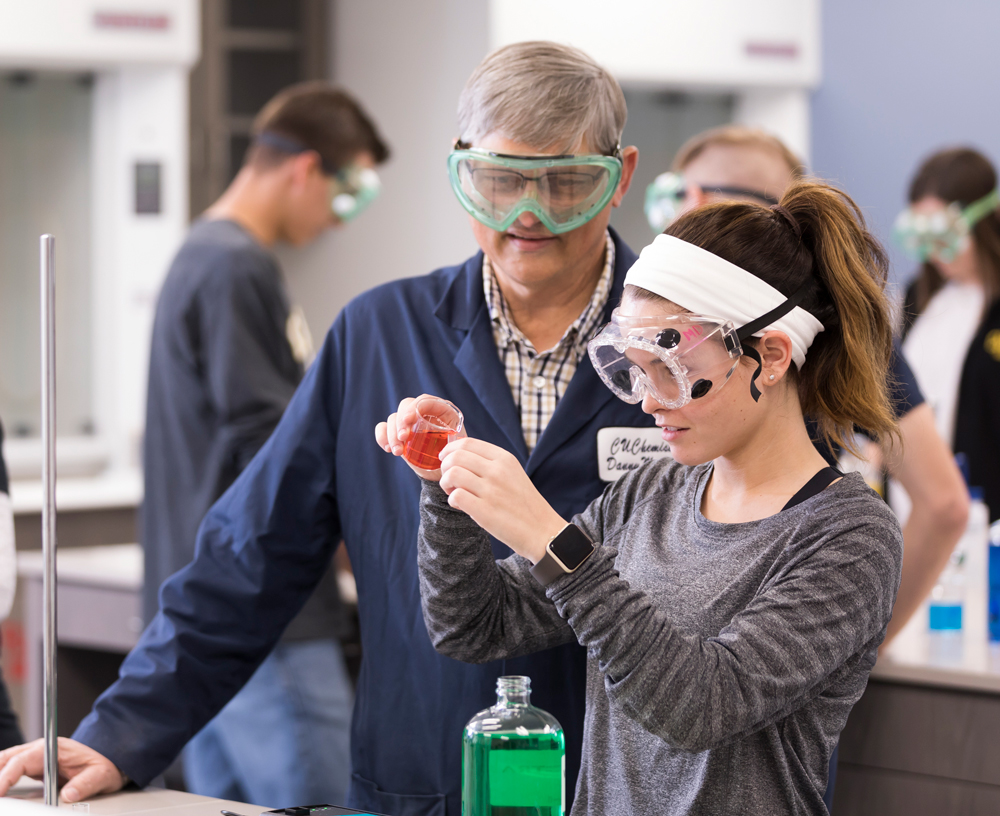 students in lab
