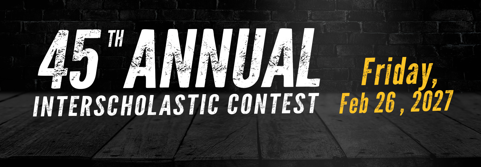 45th Annual Interscholastic Contest graphic