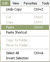 Edit - Paste