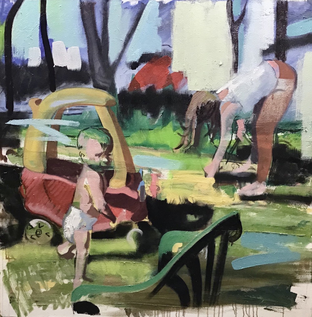Oil on canvas "Backyard" by Jack Crouch